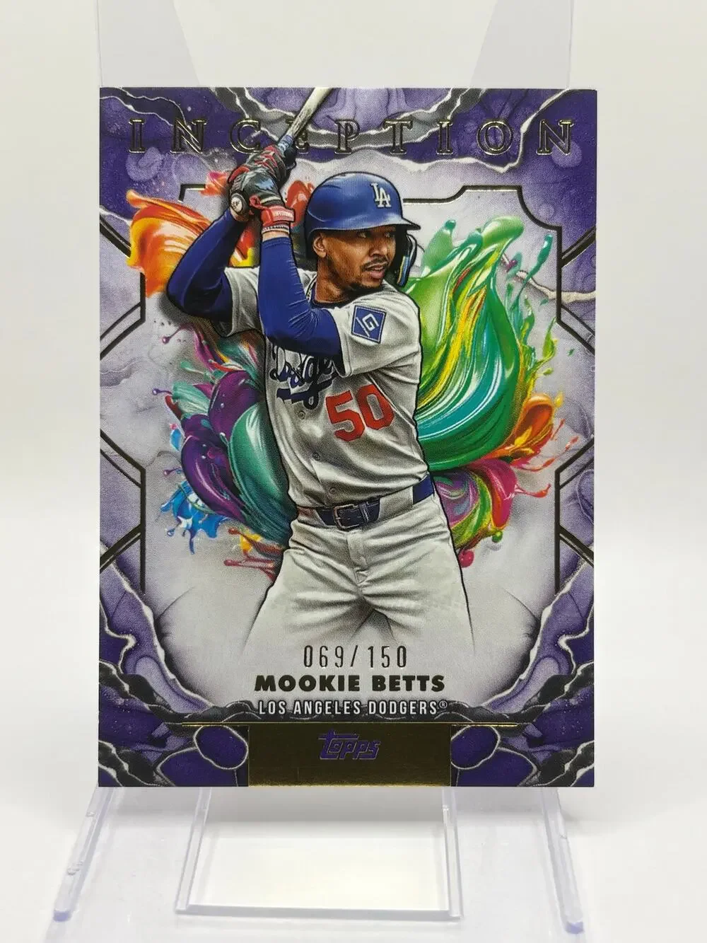 2025 Topps Inception Mookie Betts Purple Parallel 69/150 SP Los Angeles Dodgers